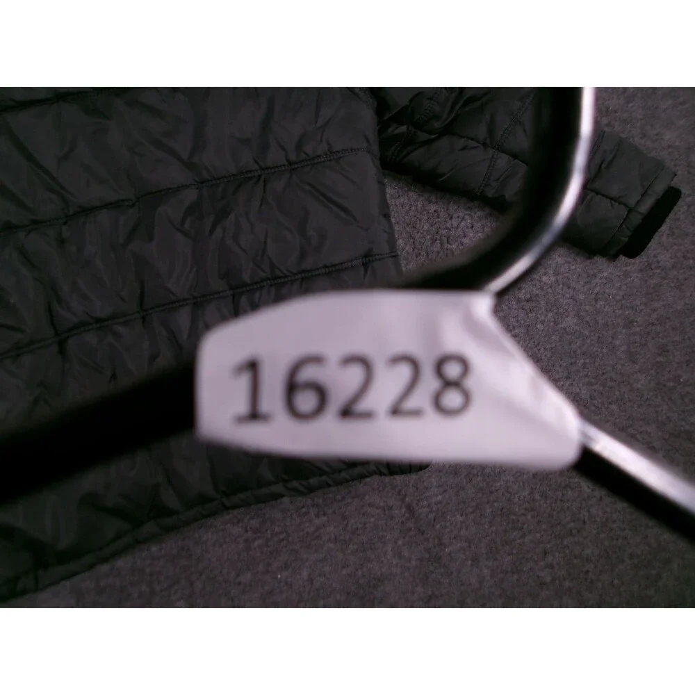 Calvin Klein Jeans Jacket Youth M Black Puffer Insulated Red Fleece Lining